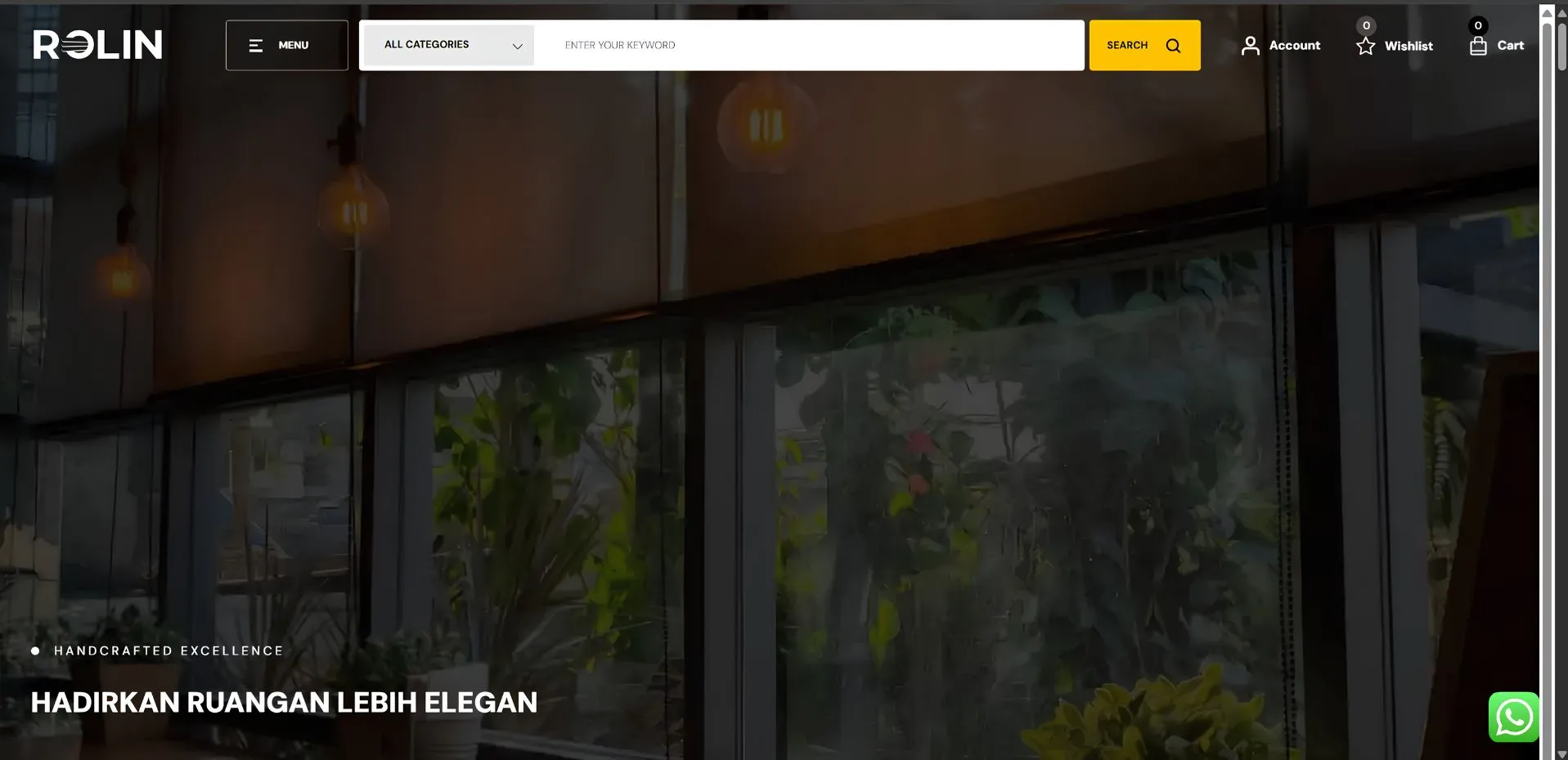 Portofolio jasa pembuatan website makanan Rolin Indonesia - BuatWebsite-Ku Surabaya